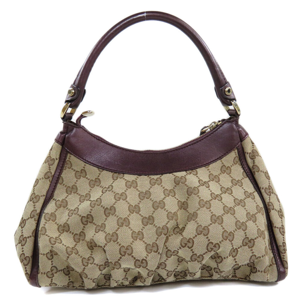Gucci D Abbey Hobo Ring Bag canvas GG brown leather monogram